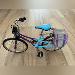 American Girl Blue and Purple Doll Trail Bike with Pannier Side Bag